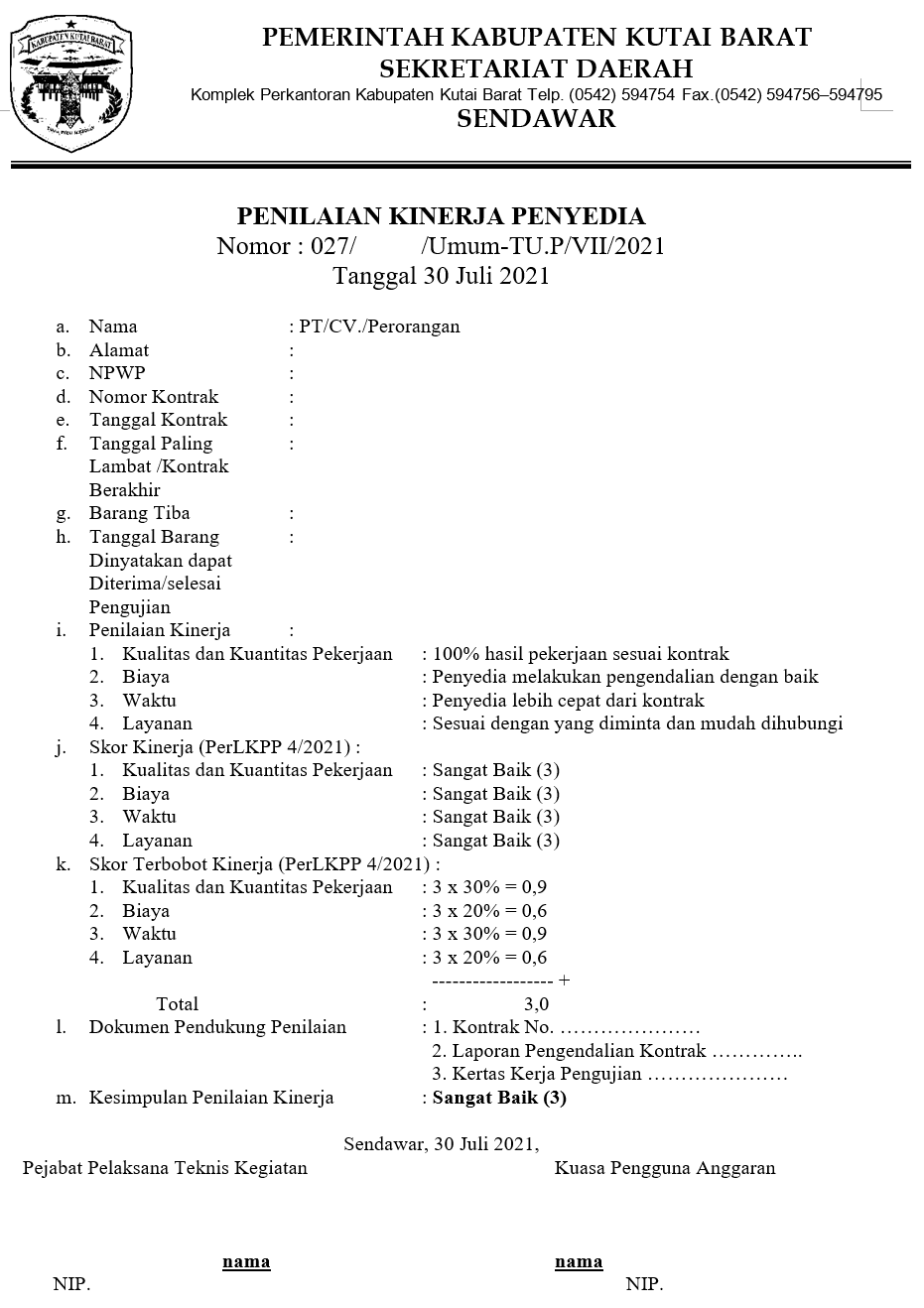 Memanfaatkan Hasil Penilaian Kinerja Untuk Mengendalikan Kontrak ...